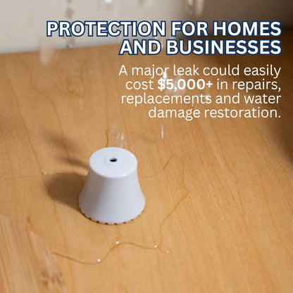 Flood Buzz Small Water Leak Alarm 6-Pack | Ready to Use, No Setup Required
