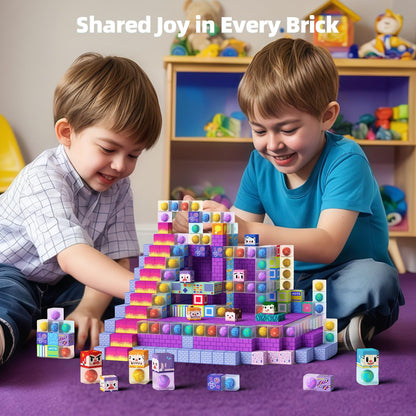 GobiDex 100PCS Magnetic Building Blocks for Kids 3+, Montessori Sensory Toys with Rolling Balls, STEM Educational Gift for Boys and Girls