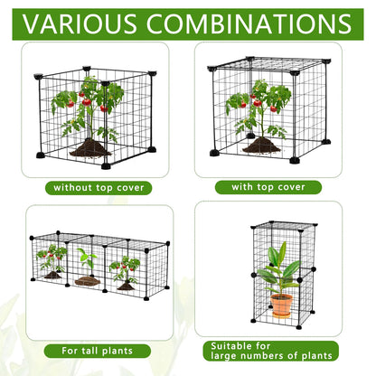 CIEOVO Plant Protectors from Animals, Heavy Duty Metal Plant Cages, 12"x12" Chicken Wire Cloche for Plants Wire Plant Covers Garden Protection Garden Plant Cloche, Chicken Wire Cloche Plant Protector
