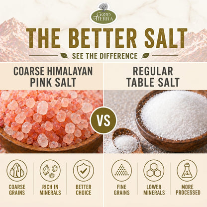 Good Tierra Himalayan Pink Salt in Jar - Coarse, 5 lb - Ideal for Bath Salt, Table Salt Grinders, and Spice Jars
