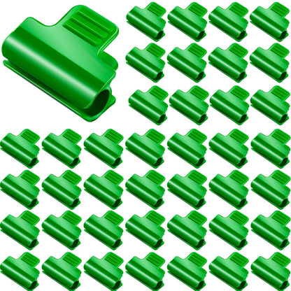 Patelai 40 Pieces Greenhouse Clamps Film Row Cover Netting Tunnel Hoop Clip Frame Shading Net Rod Clip Greenhouse Film Clamps for Season Plant Extension Support (40 pieces,10 mm)