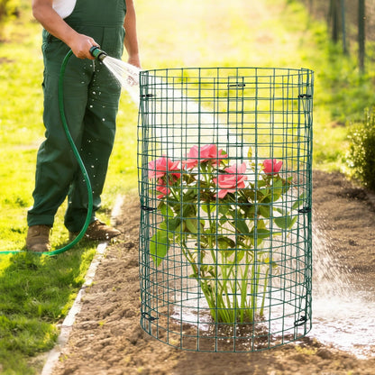 succulentlovers 10 Sets 20"x 12" Wire Plant Protector from Animals, Plant Protector Cages with Zip Ties & Stakes, Garden Plant Protectors Chicken Wire Plant Covers for Flower and Vegetables Protection