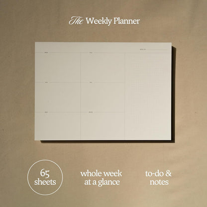 Daily and Weekly To-Do List Notepad – Desk Pad for Work and Study, Gold, 11.7x8.3 Inches