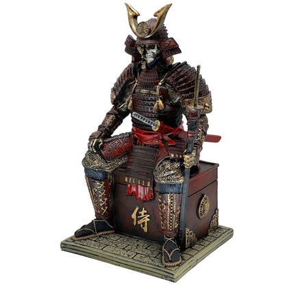 LOOYAR Medieval Samurai Undead Warrior Resin Statue (Red Gold)