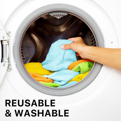 Simple Houseware Microfiber Cleaning Cloth 50 Pack, 12" x 16", 4 Colors