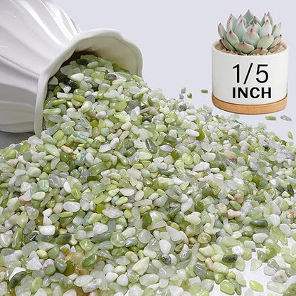 NUPICK 6 lbs Pebbles for Indoor Plants, 1/5 Inch Pea Gravel for Fish Tank, Polished Decorative Rocks for Succulent, Natural River Stones for Vases, Cactus, Landscaping, Bird Bath, Aquarium, Jade