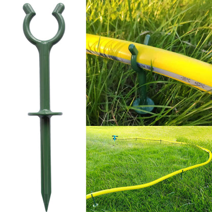Garden Hose Guide Stakes Set of 10 - Heavy Duty 3/4” Hose Holder Spike for Lawn & Plant Saver, Yard Soaker Support, Durable Kink-Free Watering (Fit 3/4”Hoses)