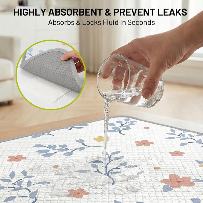 Washable Dog Pee Pads - Absorbent Reusable Puppy Training Pads, Waterproof Leak - Proof & Non - Slip for Crate Whelping Potty Training 36x41 (Pack of 2)
