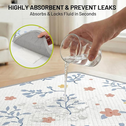Washable Dog Pee Pads - Absorbent Reusable Puppy Training Pads, Waterproof Leak - Proof & Non - Slip for Crate Whelping Potty Training 36x41 (Pack of 2)