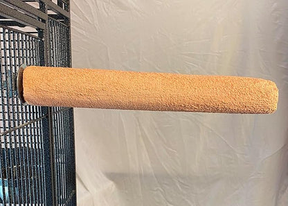 Polly's Pastels Nail Trimming & Beak Conditioning Safety Perch for Cockatiels, Cockatoos, Macaws, Parakeets, Budgies, Parrots and All Other Birds (Coral, X-Large Long-2" Dia. x 14" Long)