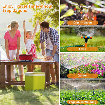 WiFi Water Timer for Garden Hose with 984 ft Range,Smart 2- Zone Sprinkler Timer, APP & Remote Control, Voice Control,Rain Delay, Manual Mode Sprinkler System, Lawn Sprinklers for Yard Large Area
