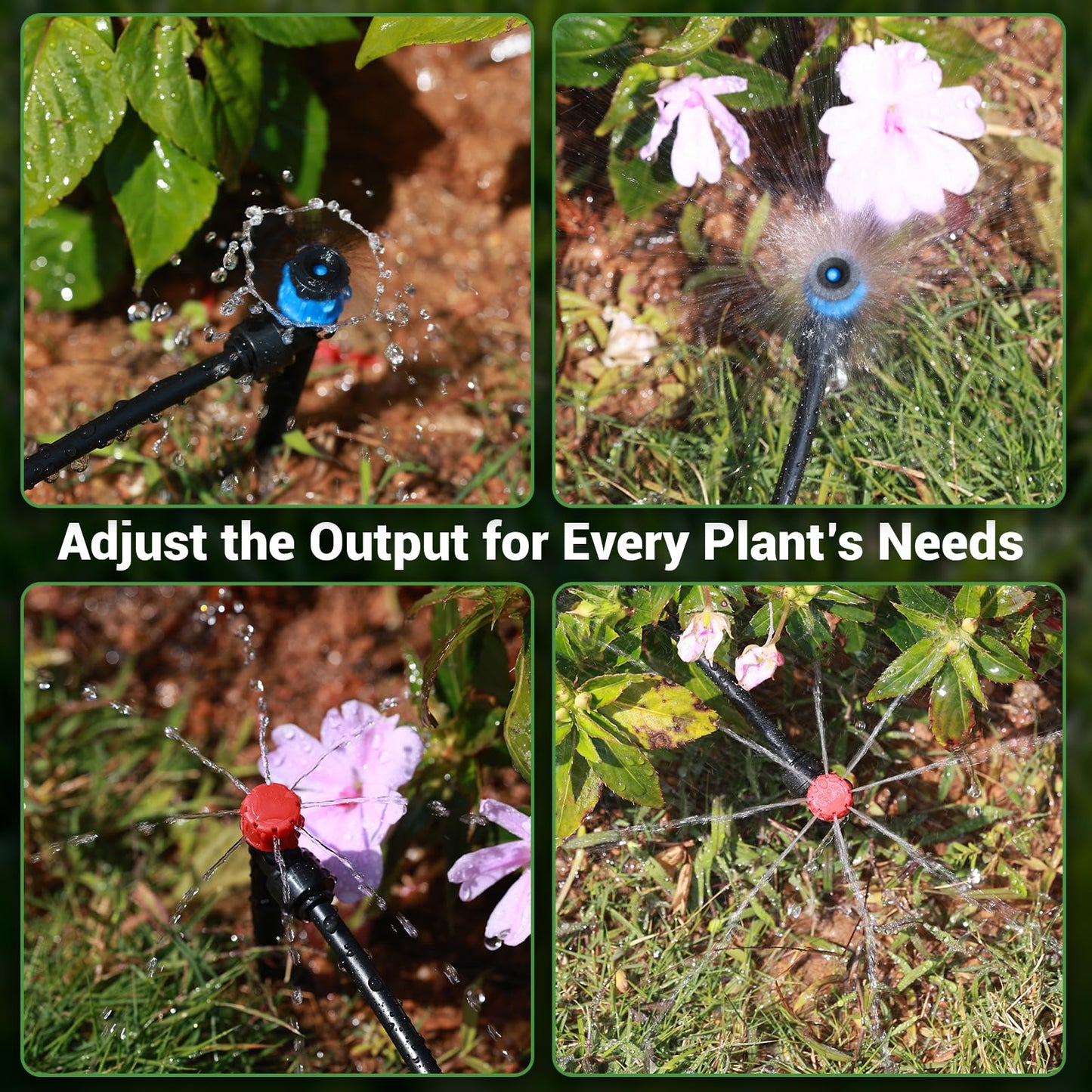 Drip Irrigation System for Garden, 2026 Upgraded Automatic Plant Watering Kit with Quick Connect PE Tubing, 30 Water-Saving Adjustable Drip Emitters for Yard, Lawn, Raised Bed & Greenhouse (100FT)