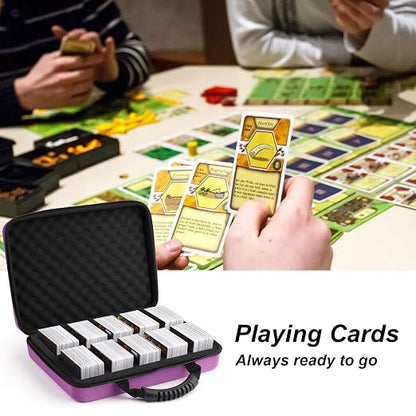 1200-2200 Card Game Case for Cards Against Humanity Game,Collectible Trading Card Storage Holder Compatible for Pokemon Cards, Sports Card and Baseball Cards,Playing Card Travel Carrying Case Fit All