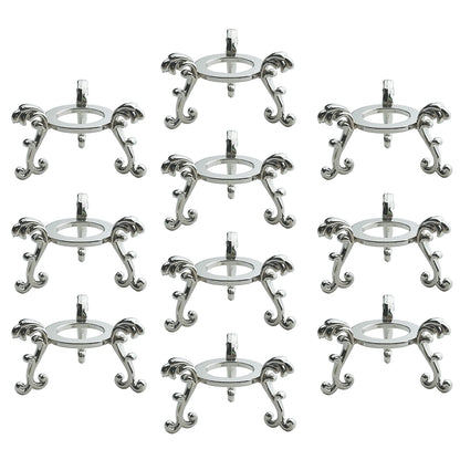 OmyLens 10Pcs Silver Crystal Ball Stand for Displaying Crystal Glass and Natural Rocks, Sphere Display Holder, for 40mm-80mm Sphere or Stone