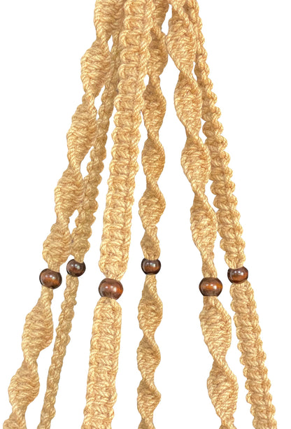 Plant Hanger Macrame Hemp Rope 6 Legs 51 Inches for Indoor Outdoor, Living Room, Kitchen, Deck, Patio, High and Low Ceiling with Size of 10-12 inches Without The Pot