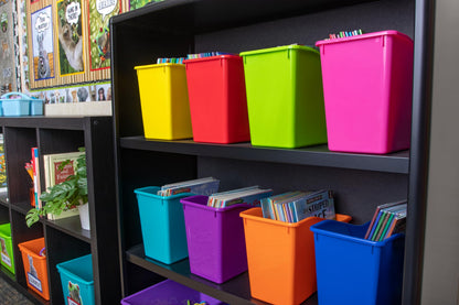 Teacher Created Resources Teal Plastic Book Bin 6-Pack (TCR2088556)