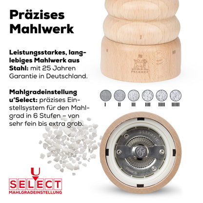 Peugeot Paris U'Select 5 Inch Salt Mill, Natural (23379)