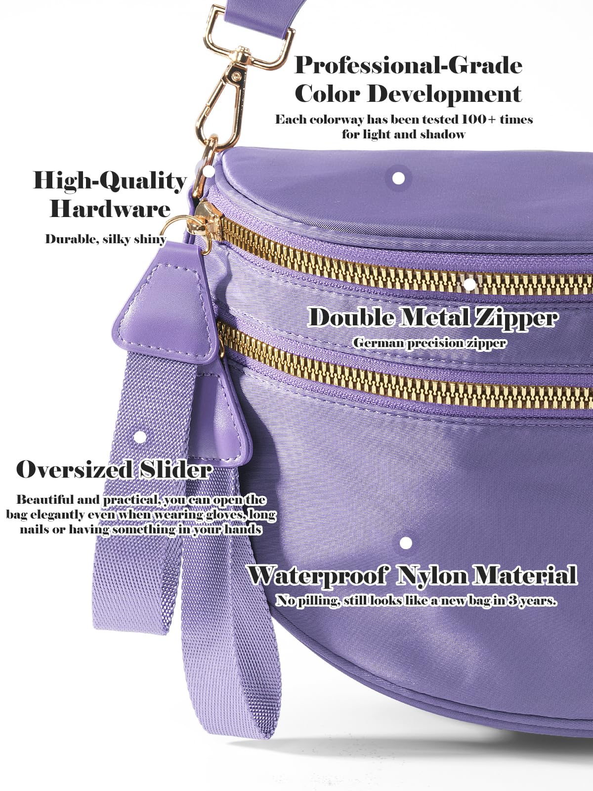 Pure Colour Crossbody Bag Bum Bag for Women,Spacious Purse Fanny Packs Belt Bag,Oversized Bum Bag (Colour Bum Bag-Beige)