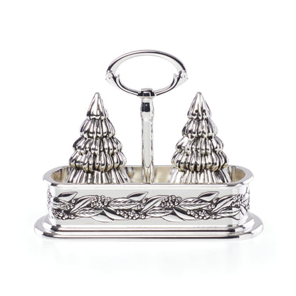 Reed & Barton Snow Berry Salt & Pepper Caddy, 2.60 LB, Metallic