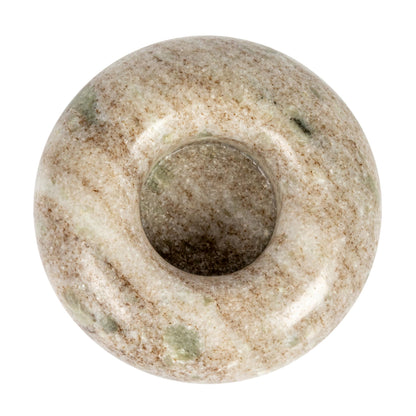 Round Marble Tealight Holder, Beige