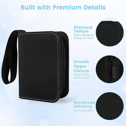 Mini Trading Card Binder Album, 1 Pocket Card Binder with 20 Double-Sided Pages 40 Pockets, Side Loading Small Card Binder for Trading Cards, Single Card Holder Book for Collectors and Kids