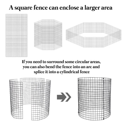 8 Pack 24'' x 12'' Large Wire Plant Protector from Animals, Metal Plant Wire Cage Chicken Wire Cloche with Ground Stakes , Labels and Nylon Tie to Keep Animals Out, Garden Protection Bunny Barricade