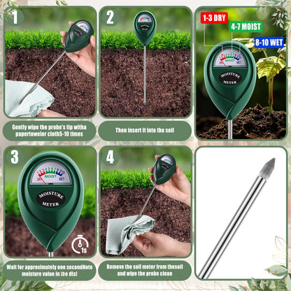 Ferrochef Indoor Plants Watering Can for Indoor Plants Long Probe Soil Moisture Meter Long Spout Watering Cans Water Monitor Indicator for Pot Flower House Gardening Farming(Gray,1.4 L,Trapezoid)
