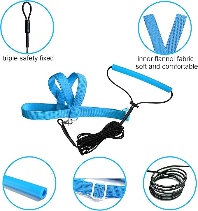 Pet Parrot Bird Harness Leash Adjustable Bird Flying Harness Traction Rope with Cute Wing for Parrots Pigeons Budgerigar Lovebird Cockatiel Mynah Outdoor Training Toy (Blue,S)