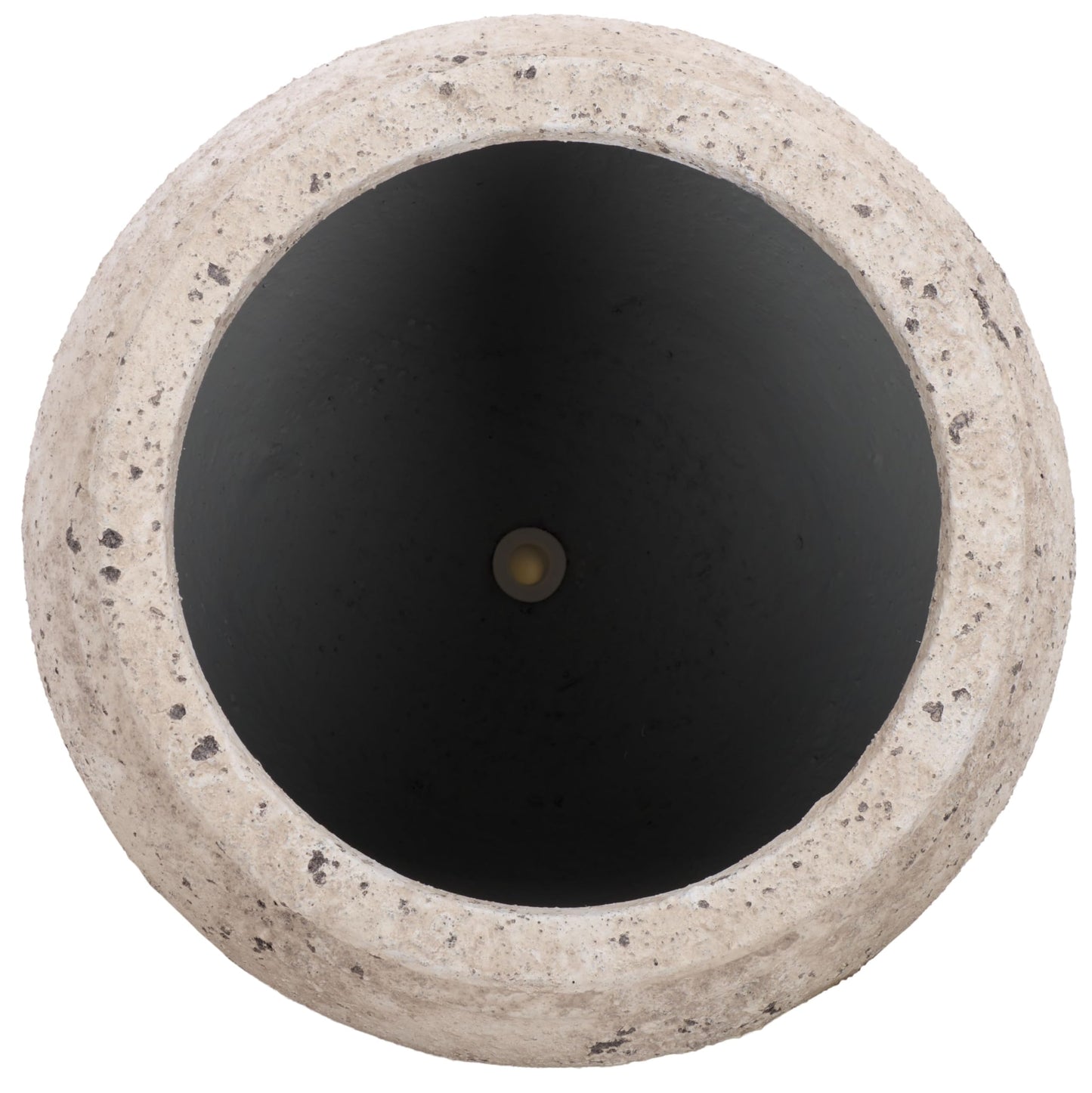 SAFAVIEH Outdoor - Ramsey Planter Pot with Drainage - Antique White Ficonstone Cement - Weather Resistant - Ideal for Patio, Garden, Backyard, 14.2" W x 14.2" D x 13" H (PAT1553B)
