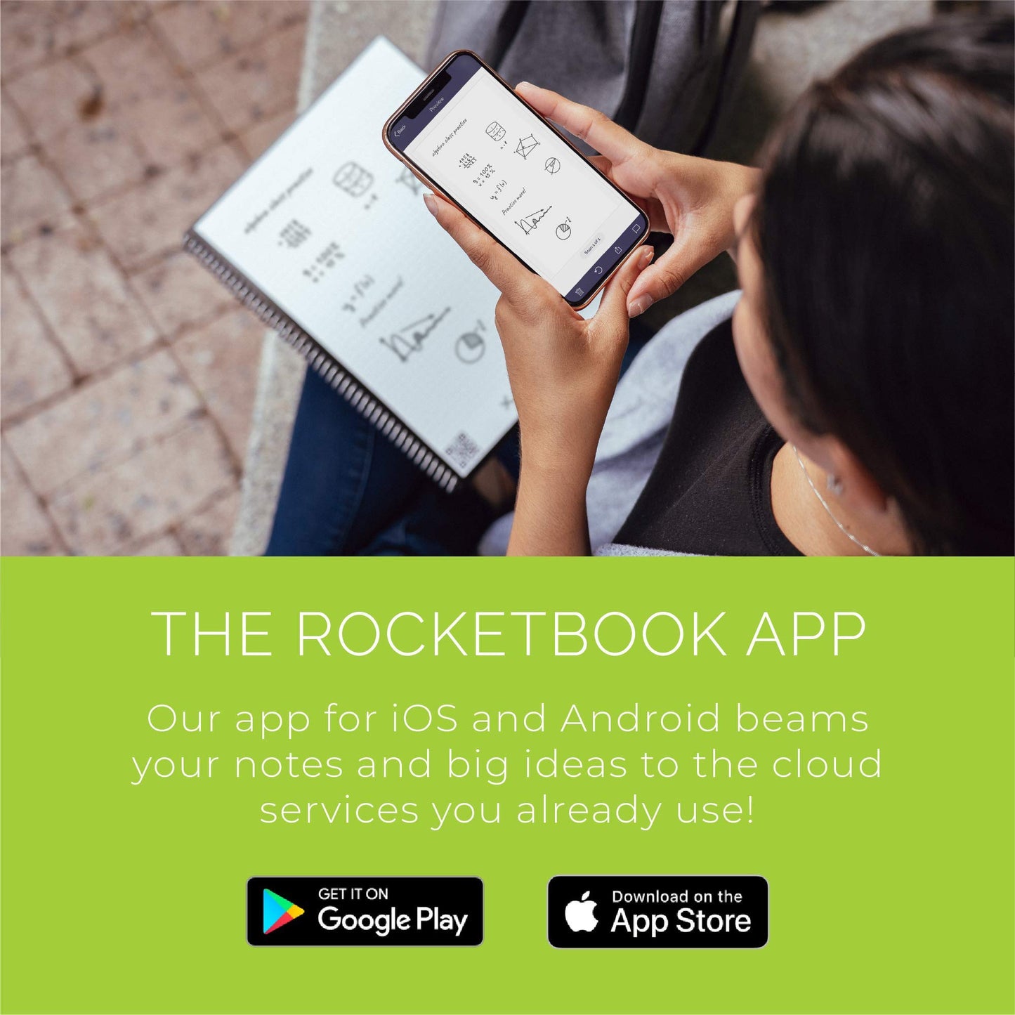 Rocketbook Matrix Smart Reusable Graph Paper Notebook, Digitally Connected, Isometric Notebook, Letter Size 8.5x11, Blue