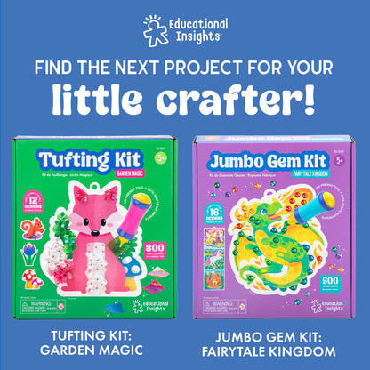 Educational Insights Pom Pom Kit: Animal Dress Up - Arts and Crafts for Kids 4-6, DIY Arts & Crafts Kits, Kids No Mess Activities, Preschool and Kindergarten Crafting Set, Toddler Craft Supplies