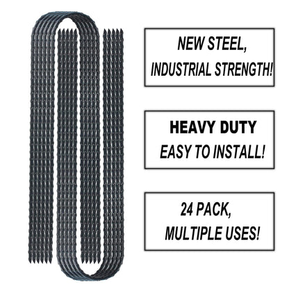 Trampolines Wind Stakes 24 Pack, 12 Inch Heavy Duty U Shaped Rebar Stake Ground Anchors Galvanized Steel Safety Trampoline Anchors for Garden Decoration, Camping Tents, Soccer Goals, etc