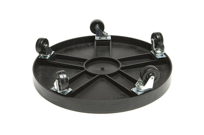 16" Rolling Plant Caddy with Wheels, Heavy Duty Plant Pot Stand with Casters & Locking Wheel, Indoor Outdoor Planter Base for Pots, Round Plant Tray, Black, Supports 500 lbs