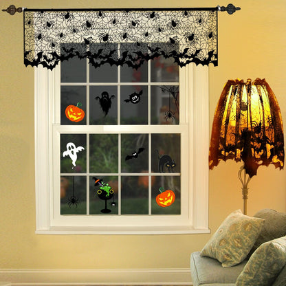 5Pcs Halloween Lamp Shade Cover Halloween Decorations Indoor, Black Spider web Lampshades Cover Topper Scarf for Festive Home Haunted House Mantle Decor, Large 20 X 60 Inch Spiderweb Lamp Shade Cover