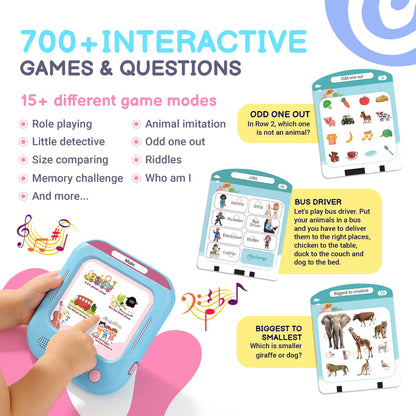 QuTZ Talking Flash Cards, Phonics Flash Cards, Learn to Read with 246 Pages, 29+ Themes, 1200+ Words & Fun Facts, 700+ Interactive Games, Toddler Learning Toys for 2-6 Year Old, 272 Pages