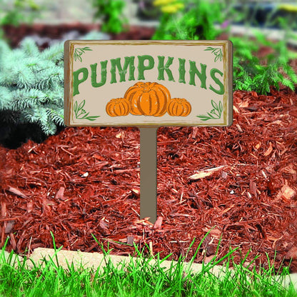ThisWear Farming Vegetable Garden Sign Pumpkins 1-Pack Rectangle Garden Sign
