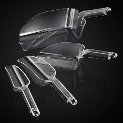 New Star Foodservice Commercial Grade Polycarbonate Plastic Utility Ice Scoop, Clear, 12 oz