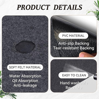 Large Bird Cage Mat, Under Pet Cage Mat, Absorbent/Waterproof Felt Pad for Bird Cages, Reptile Aquariums, Dog Kennels, with Non-Slip Backing for Hard Floors and Surfaces (30 x 36 inch)