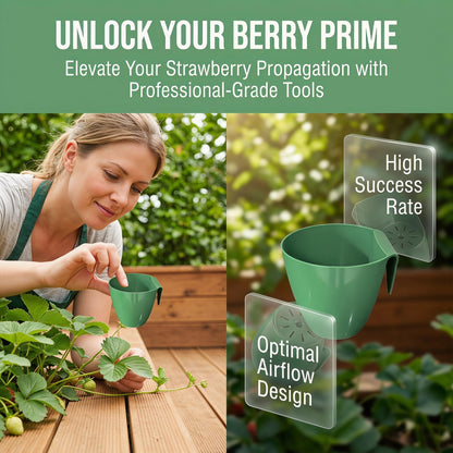 IEUDNS 20Pcs Strawberry Propagation Cup Side Hanging Lightweight for Gardener Accessory Cultivation Tool Multipurpose Seedling Pot, Size L