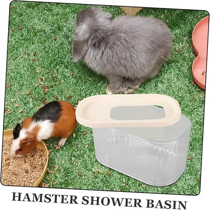 SUPVOX Hamster Dust Bath Container Easy Pet Bathtub Hamster Bathroom Chinchilla Sand Bath Bowl