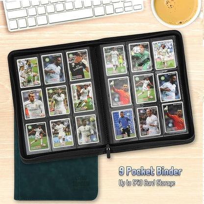 Trading Card Binder, Premium 9 Pocket Double Sided 540 Pocket PU Card Collection Binder, Collectible Trading Card Albums for MTG, TCG, Sport Card, Game Cards (Viridian)