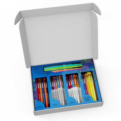 Paper Mate Flair Felt Tip Pens Ultimate Pack, Features 5 Different Types of Pens, 60 Count - Creative Fun, Classroom Essentials, Teacher Supplies, Arts & Crafts