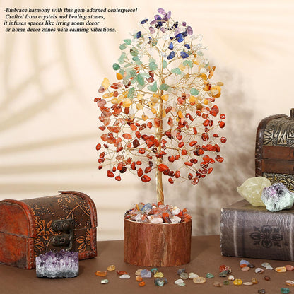 MAIBAOTA 7 Chakra Tree of Life Crystal Tree for Positive Energy Spiritual Gifts for Women Meditation Spiritual Decor Housewaming Gift New Home Apartment