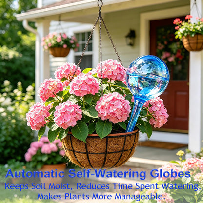 Large 12pcs Plant Watering Globes - Automatic Plant Watering Bulbs for Indoor & Outdoor Potted Plants, Durable Plastic Garden Watering Devices