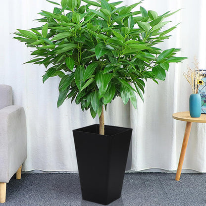 Square Flower Pot, Resin Flower Pot Box, Square Planter for Outdoor Plants, Boxes for Front Porch, for Patios, Decks Outdoor Spaces