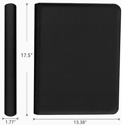 16 Pocket Card Binder, Ringless Zip Trading Card Binder, 1000+ Double Sided Pocket PU Collection Binder, Collector Album, Card Folder for MTG, TCG, Sports Cards