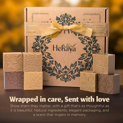 Hekaya Olive Oil Soap Variety Pack – Set of 7 Scented Bar Soaps (Royal Oud, Amber, Pearl, Musk, Old Gold, Saffron, Linden) – Handmade, Vegan, Natural Skincare for Face & Body – 12.34 oz Total