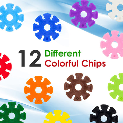 PicassoTiles Building Chips Construction Block 800 Pieces Creative Interlocking Disc Block Toy Set STEM Learning Toys for Early Education and Child Brain Development Kids Boys Girls Age 3 and Up PTF80