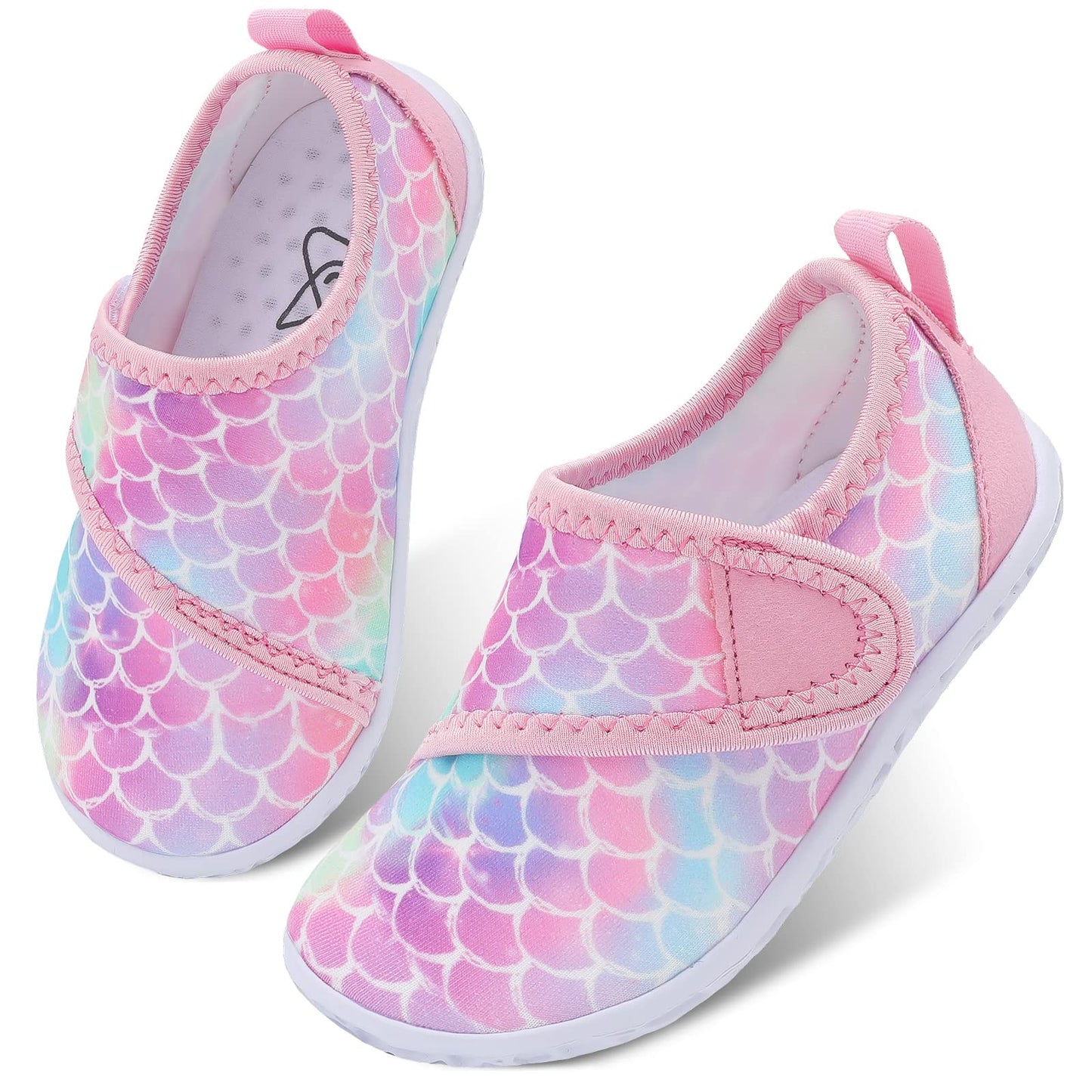 LeIsfIt Boys Girls Water Shoes Kids Aqua Socks Toddler Quick-Dry Beach Swimming Shoes Lightweight Breathable Non-Slip Outdoor Sport Water Shoes Pink Scale 12 Little Kid