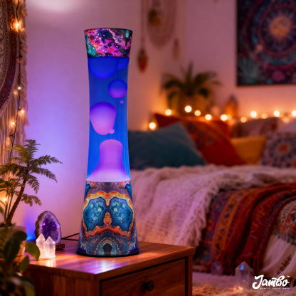 JAMBO 15.5" Amber Crystal Motion Light, Beautiful Home Decor Lamp, Living Room Bedroom Lamp, Relaxing Liquid Motion Lamp, Night Light Nightlight for Teens, Kids & Adults, Mood Light